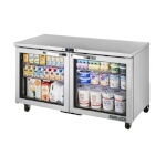True TUC-60G-HC~SPEC3 - Undercounter Refrigerator, (2) glass doors, (4) shelves